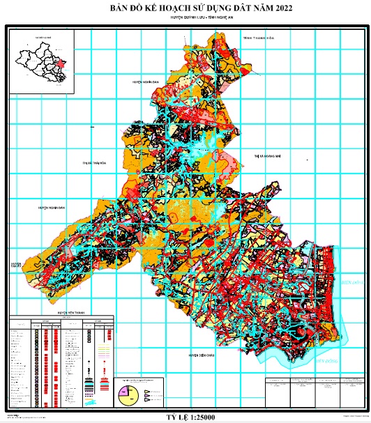 Bản đồ kế hoạch sử dụng đất năm 2022, huyện Quỳnh Lưu