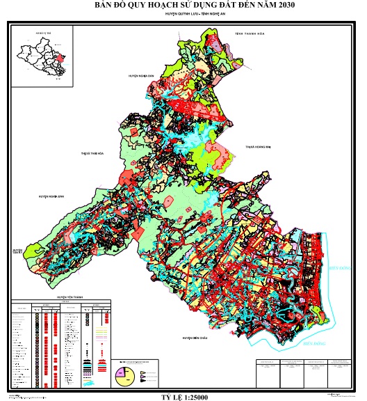 Bản đồ quy hoạch sử dụng đất đến 2030, huyện Quỳnh Lưu