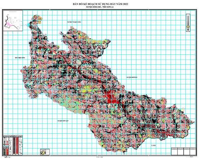 Bản đồ kế hoạch sử dụng đất năm 2022, huyện Sông Mã