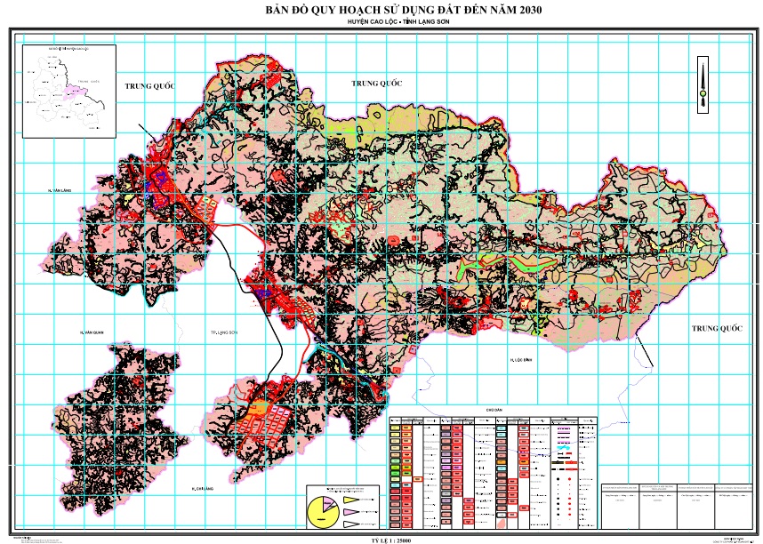 Bản đồ quy hoạch sử dụng đất thời kỳ 2021-2030 huyện Cao Lộc