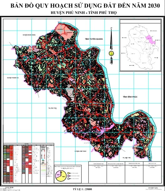 Bản đồ quy hoạch sử dụng đất đến 2030, huyện Phù Ninh