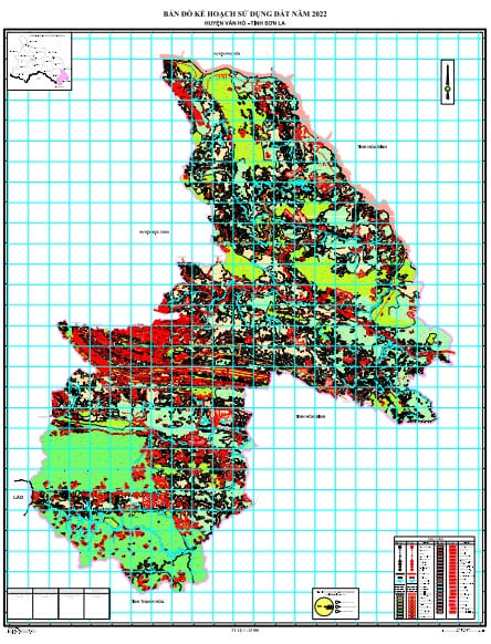 Bản đồ kế hoạch sử dụng đất năm 2022, huyện Vân Hồ