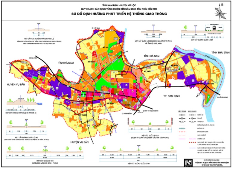 Sơ đồ phát triển hạ tầng giao thông huyện Mỹ Lộc đến 2030