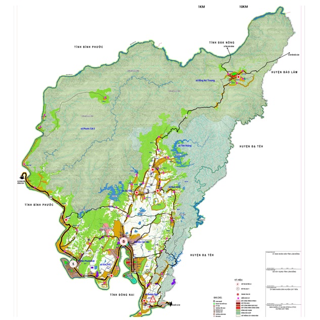 Sơ đồ quy hoạch sử dụng đất huyện Cát Tiên đến 2035