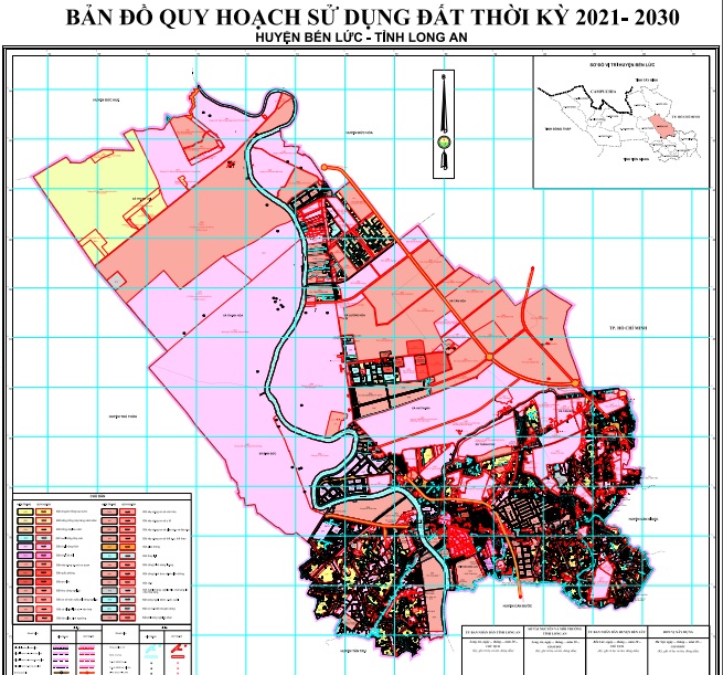 Bản đồ quy hoạch sử dụng đất thời kỳ 2021-2030 huyện Bến Lức
