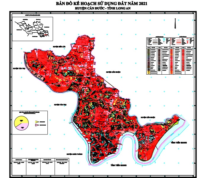 Bản đồ quy hoạch sử dụng đất thời kỳ 2021-2030 huyện Cần Đước