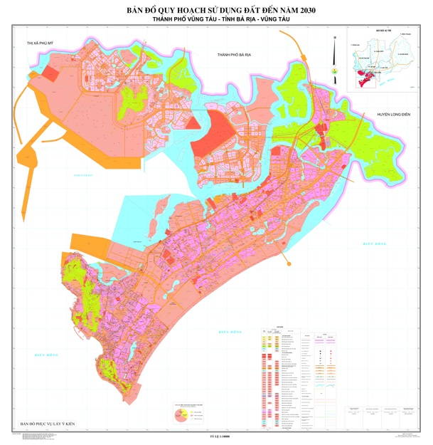 Bản đồ quy hoạch sử dụng đất thời kỳ 2021-2030 thành phố Vũng Tàu