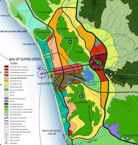 Sơ đồ quy hoạch sử dụng đất khu đô thị Dương Đông