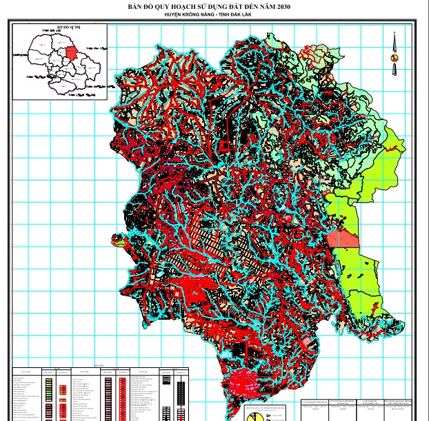 Bản đồ quy hoạch sử dụng đất thời kỳ 2021-2030 huyện Krông Năng