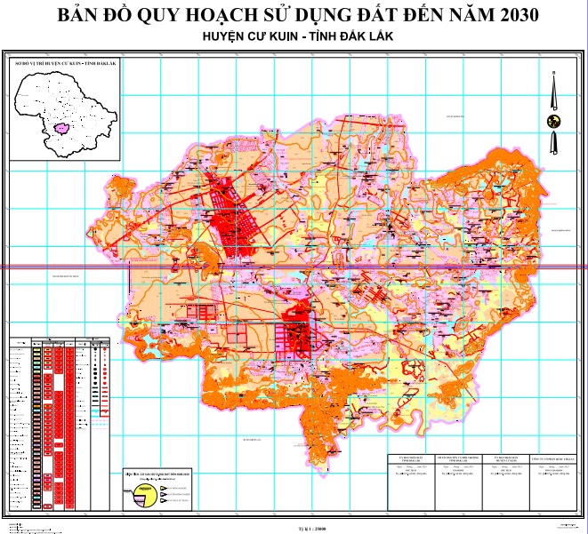 Bản đồ quy hoạch sử dụng đất thời kỳ 2021-2030 huyện Cư Kuin