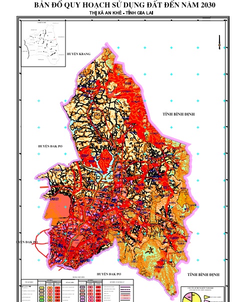 Bản đồ quy hoạch sử dụng đất thời kỳ 2021-2030 thị xã An Khê