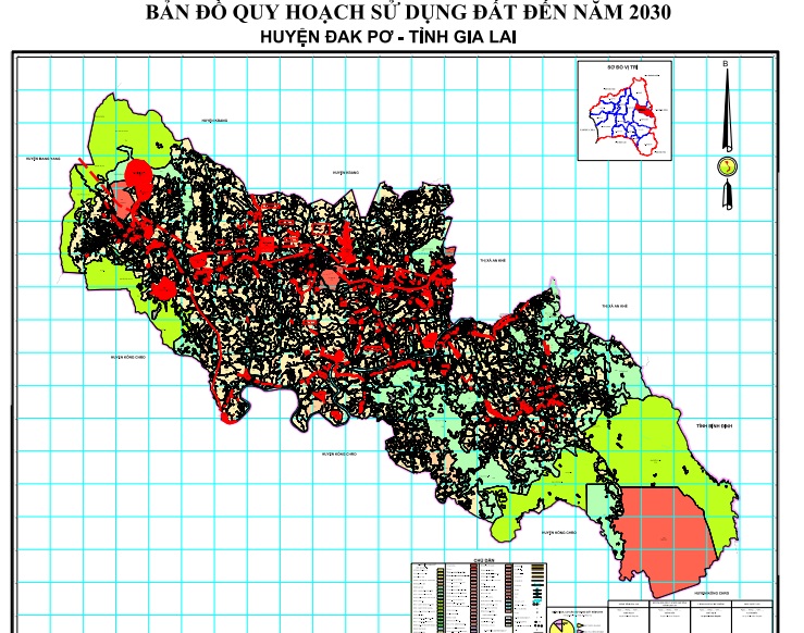 Bản đồ quy hoạch sử dụng đất thời kỳ 2021-2030 huyện Đak Pơ