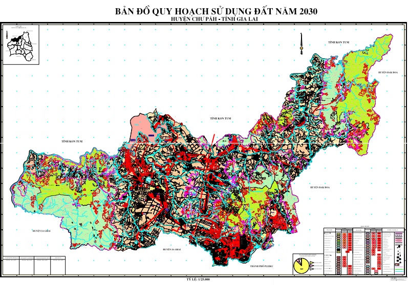 Bản đồ quy hoạch sử dụng đất thời kỳ 2021-2030 huyện Chư Păh