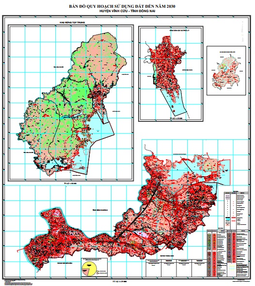 Bản đồ quy hoạch sử dụng đất thời kỳ 2021-2030 huyện Vĩnh Cửu