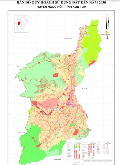 Bản đồ quy hoạch sử dựng đất thời kỳ 2021-2030 huyện Ngọc Hồi, tỉnh Kon Tum