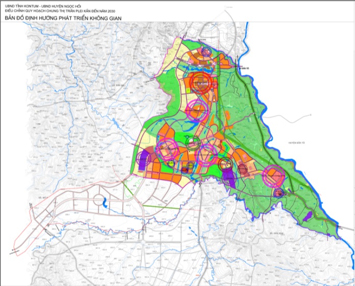 Bản đồ quy hoạch không gian thị trấn Plei Kần, huyện Ngọc Hồi, tỉnh Kon Tum