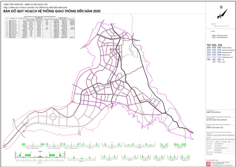 Bản đồ quy hoạch giao thông thị trấn Plei Kần, huyện Ngọc Hồi, tỉnh Kon Tum