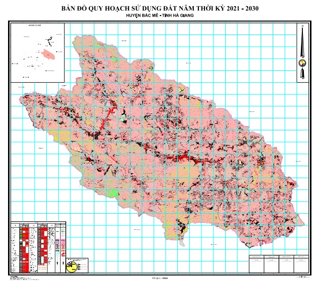 Bản đồ quy hoạch sử dụng đất thời kỳ 2021-2030, huyện Bắc Mê, tỉnh Hà Giang