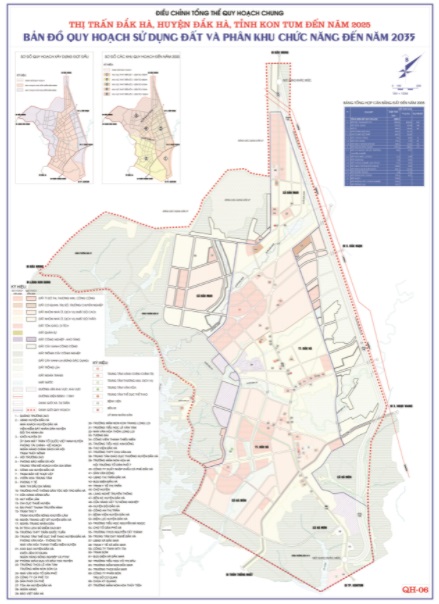 Bản đồ quy hoạch sử dụng đất đến 2035 đô thị Đăk Hà, huyện Đăk Hà, tỉnh Kon Tum
