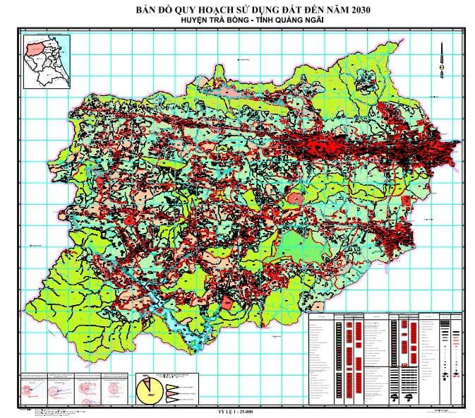 Bản đồ quy hoạch sử dụng đất đến 2030, huyện Trà Bồng