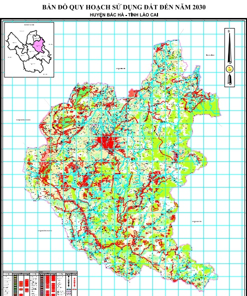 Bản đồ quy hoạch sử dụng đất thời kỳ 2021-2030 huyện Bắc Hà