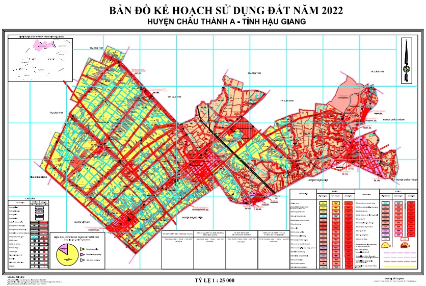 Bản đồ kế hoạch sử dụng đất năm 2022, huyện Châu Thành A, tỉnh Hậu Giang