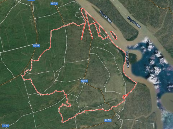 Huyện Cầu Ngang trên bản đồ vệ tinh