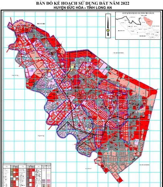 Bản đồ kế hoạch sử dụng đất năm 2022, huyện Đức Hòa