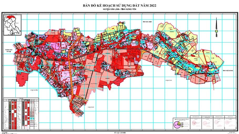 Bản đồ kế hoạch sử dụng đất năm 2022, huyện Văn Lâm