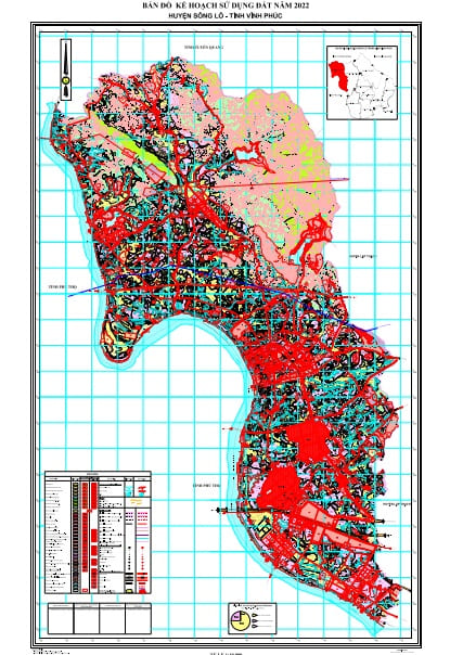 Bản đồ kế hoạch sử dụng đất năm 2022, huyện Sông Lô
