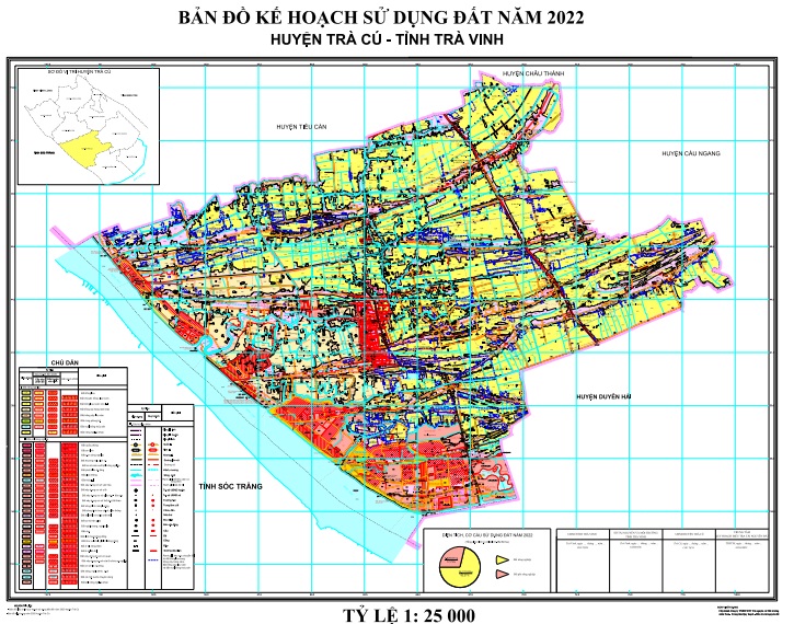 Bản đồ kế hoạch sử dụng đất năm 2022, huyện Trà Cú