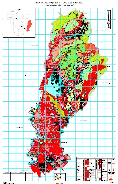 Bản đồ kế hoạch sử dụng đất năm 2022, thành phố Phúc Yên