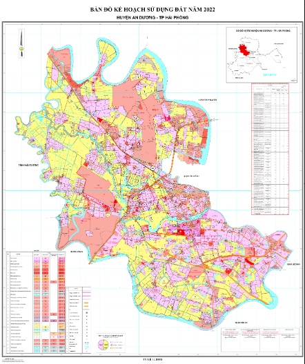 Bản đồ kế hoạch sử dụng đất năm 2022, huyện An Dương