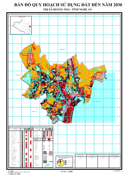 Bản đồ quy hoạch sử dụng đất đến 2030, thị xã Hoàng Mai