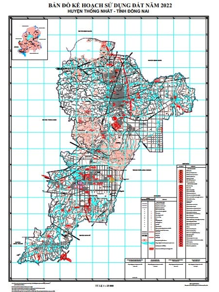 Bản đồ kế hoạch sử dụng đất năm 2022, huyện Thống Nhất