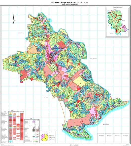 Bản đồ kế hoạch sử dụng đất năm 2022, huyện Phù Cừ