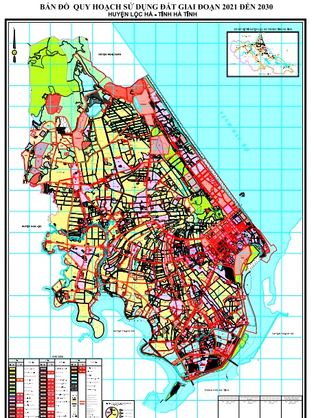 Bản đồ quy hoạch sử dụng đất đến 2030, huyện Lộc Hà