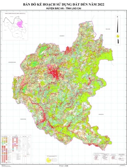 Bản đồ kế hoạch sử dụng đất năm 2022, huyện Bắc Hà