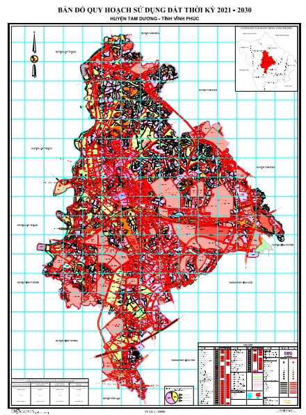 Bản đồ quy hoạch sử dụng đất đến 2030, huyện Tam Dương