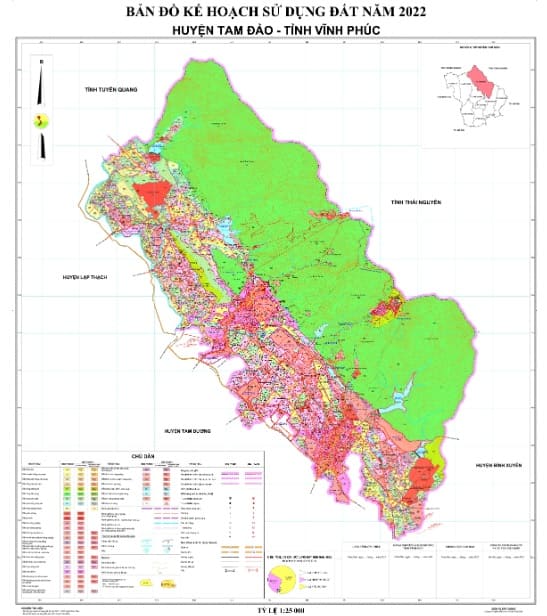 Bản đồ kế hoạch sử dụng đất 2022, huyện Tam Đảo
