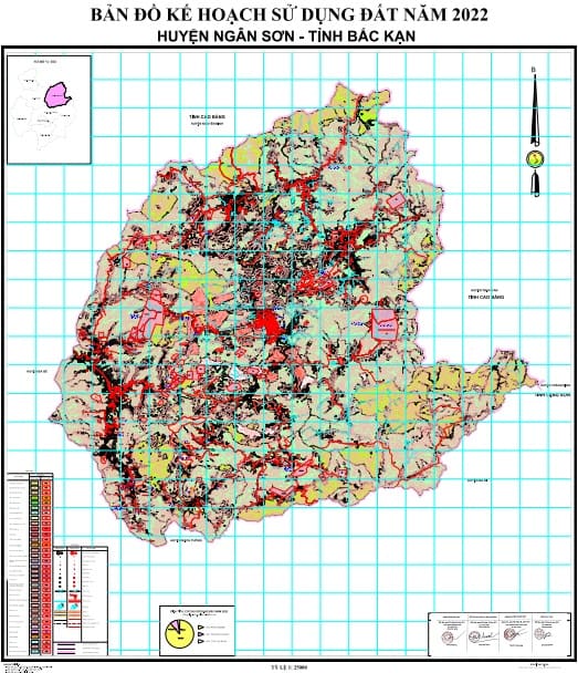 Bản đồ kế hoạch sử dụng đất năm 2022, huyện Ngân Sơn