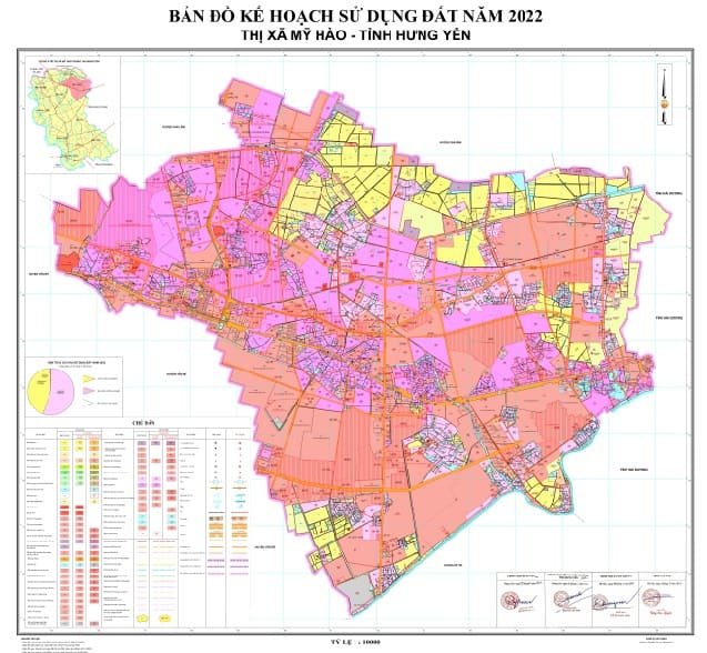 Bản đồ kế hoạch sử dụng đất năm 2022, thị xã Mỹ Hào
