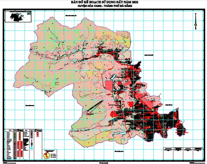 Bản đồ kế hoạch sử dụng đất năm 2022, huyện Hòa Vang