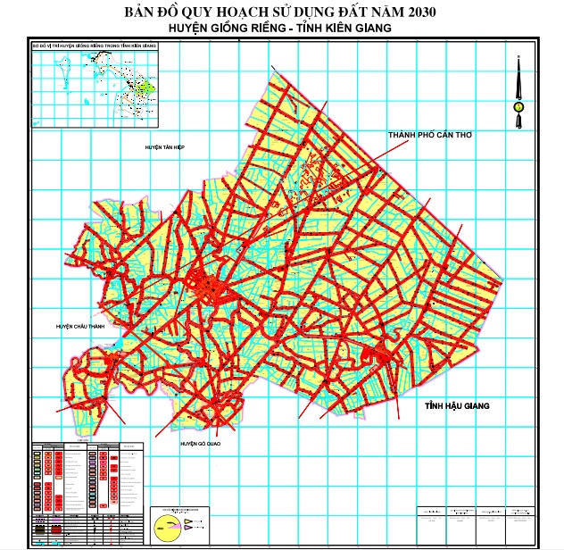 Bản đồ quy hoạch sử dụng đất thời kỳ 2021-2030 huyện Giồng Riềng