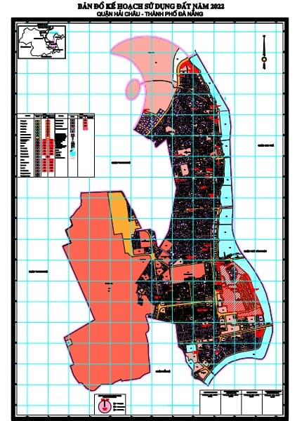 Bản đồ kế hoạch sử dụng đất năm 2022, quận Hải Châu
