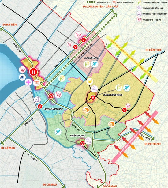 Sơ đồ quy hoạch giao thông huyện Giồng Riềng