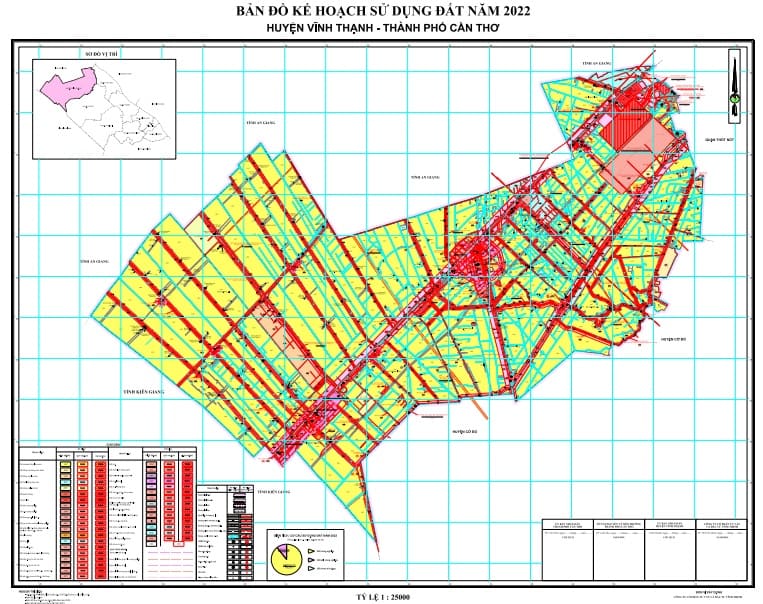 Bản đồ kế hoạch sử dụng đất năm 2022, huyện Vĩnh Thạnh