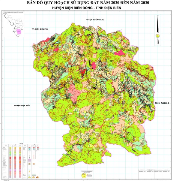 Bản đồ quy hoạch sử dụng đất thời kỳ 2021-2030 huyện Điện Biên Đông