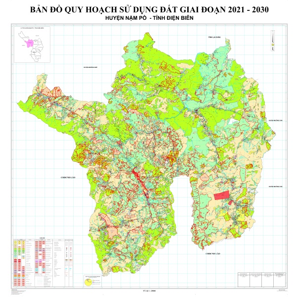 Bản đồ quy hoạch sử dụng đất thời kỳ 2021-2030 huyện Nậm Pồ