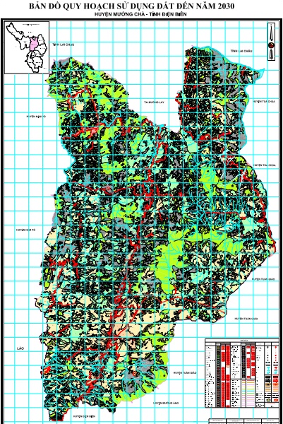 Bản đồ quy hoạch sử dụng đất thời kỳ 2021-2030 huyện Mường Chà